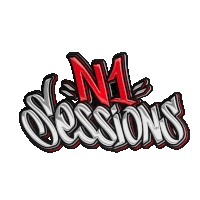 a logo for n1 sessions has a red letter n on it