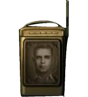 a cell phone with a picture of a man in it