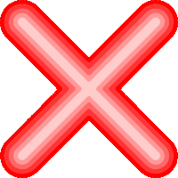 a red cross on a white background that looks like a x