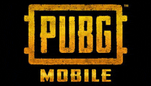 the logo for pubg mobile is yellow and black