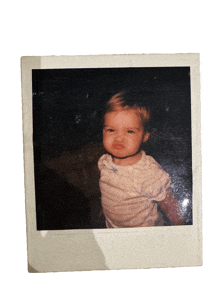 a picture of a baby making a funny face is on a white background