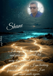 a picture of a man with the name shane