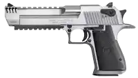 a desert eagle pistol made in the usa with a black grip