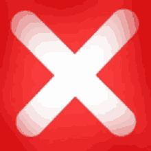 a red background with a white x on it