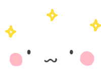 a cartoon face with a pink nose and yellow stars