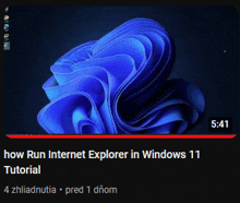 a video titled how run internet explorer in windows 11 tutorial is shown