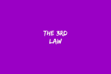 a purple background with the words " the 3rd law " on it