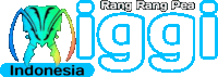 a logo for rang rang pea indonesia with a colorful bug on it