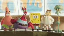 a group of cartoon characters including spongebob and patrick star