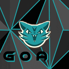 a logo with a cat and the word goa on it