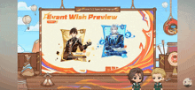 a screenshot of an event wish preview with two characters