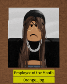 a picture of an employee of the month named orange jpg