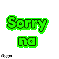 a green sticker that says sorry na