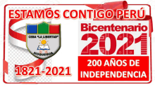 a sign that says estamos contigo peru bicentenario 2021 200 anos de independencia