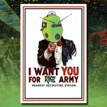 a poster that says " i want you for riz army "