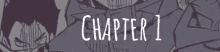 the word chapter is on a purple background with a drawing of a person .