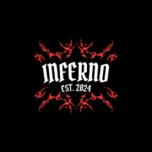 a black background with the word inferno written in white letters