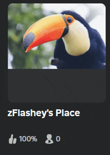 a picture of a toucan with the words zflashey 's place