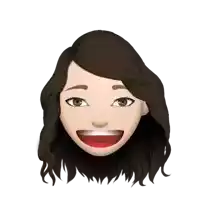 a cartoon drawing of a woman 's face with a big smile on it