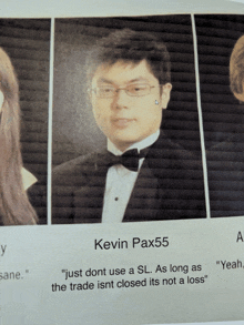 a picture of a man in a tuxedo with the name kevin pax55 on it