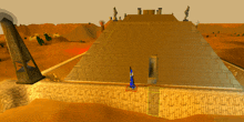 a computer generated image of an ancient pyramid