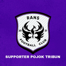 a logo for the rans football club with a purple background