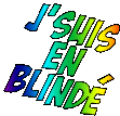 a colorful logo that says j suis en blinde