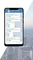 a phone with a telegram app open on the screen