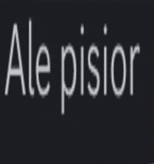 a black background with the word ale pistor in white letters