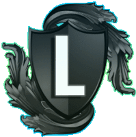 a shield with a letter l on it