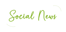 a white background with the words social news written in green