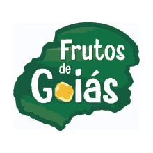 a green sign that says frutos de goiás on it