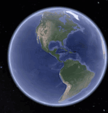 a picture of the earth from space showing north america