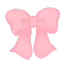 a pink bow with a white background is a pixel art .