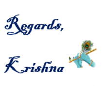 a sign that says regards krishna with a picture of krishna