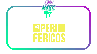 a logo for peri fericos with a purple and green border