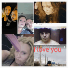 a collage of pictures with the words i love you on the bottom