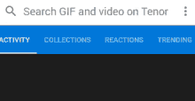 a screen shot of a website where you can search for gif and video on tenor