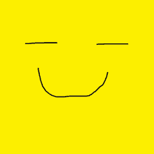 a yellow background with a black line drawing of a smile