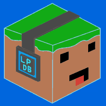 a cartoon drawing of a box with lp db on it