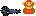 a pixel art drawing of a key and a man in a red hat .