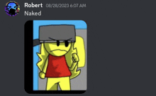 a picture of a cartoon character with the name robert