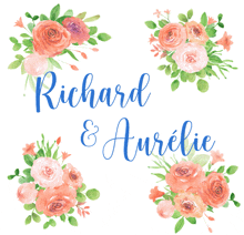 the name richard and aurelio is on a white background