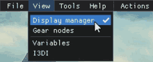 a screenshot of a computer screen shows the display manager option