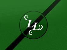 a green circle with the letter l on it and a black line