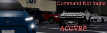 a sign that says command not found acgvrp in red