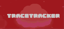 a red background with the word tracetracker in white letters