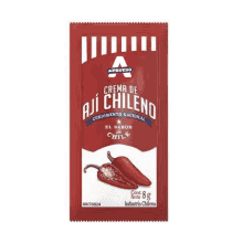 a packet of crema de aji chileno with a picture of a pepper on it