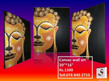 a canvas wall art of a buddha with the price of rs 1500