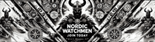 a black and white advertisement for nordic watchmen join today